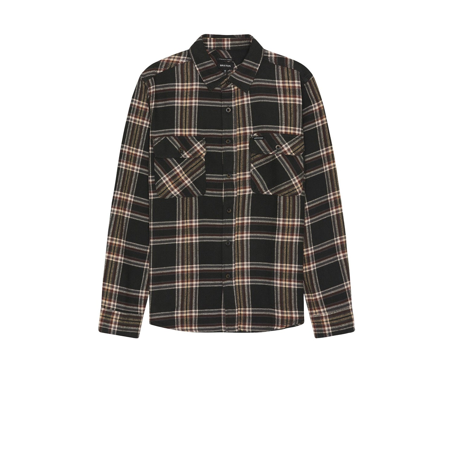 Camisa Bowery Flannel Black Charcoal Off White
