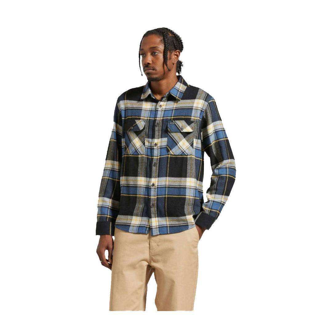 Camisa Brixton Bowery Flannel Joe Blue Plaid