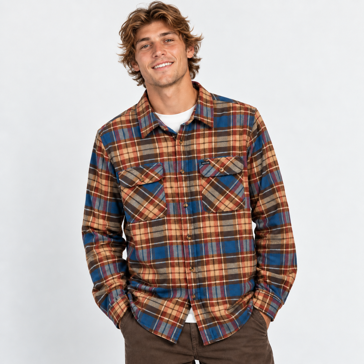Camisa Bowery Ocean Blue Palm Desert Sand