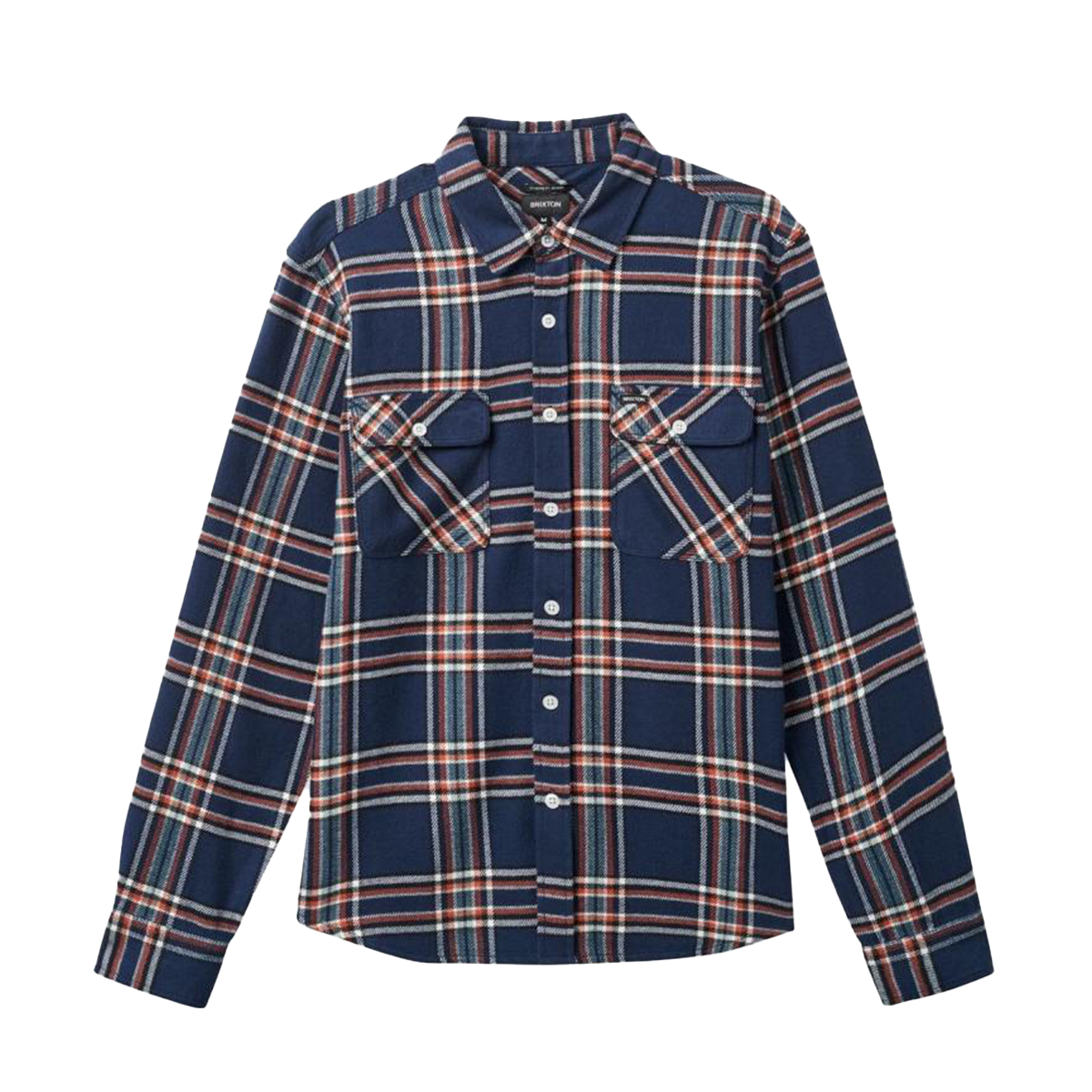Camisa Bowery Washed Navy Off White Terracotta