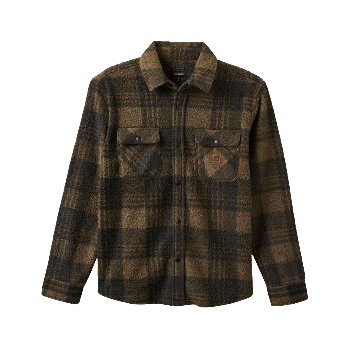 Camisa Brixton Bowery Arctic Burro Brown Black Plaid