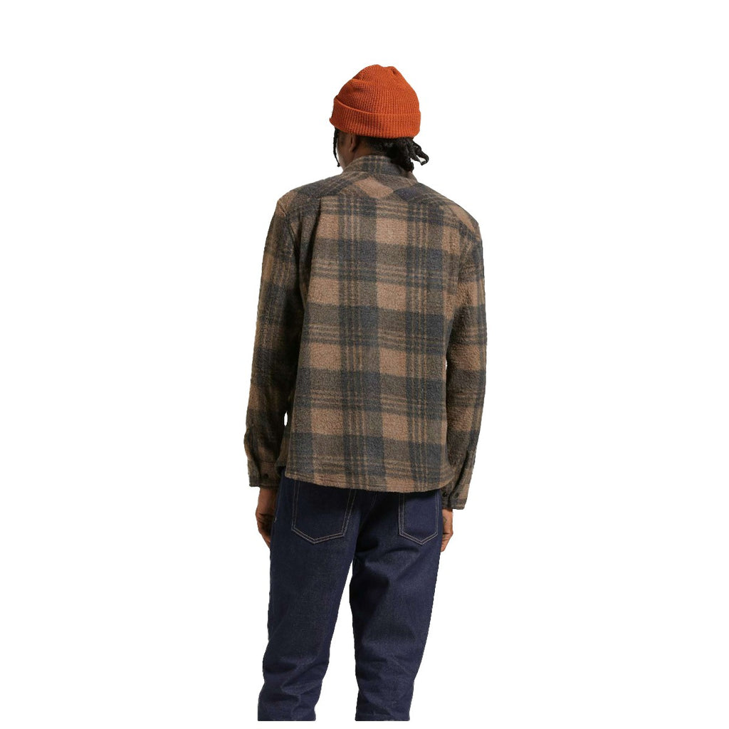 Camisa Brixton Bowery Arctic Burro Brown Black Plaid