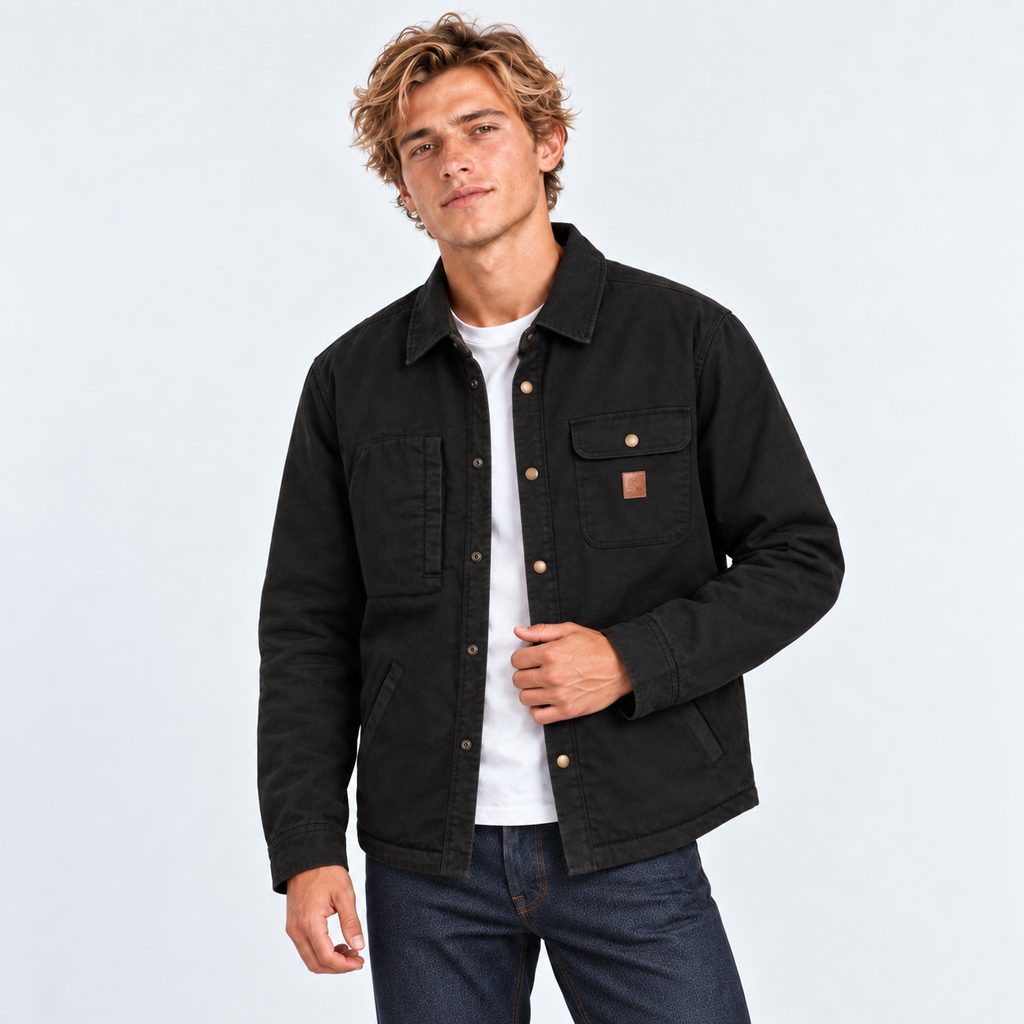 Chaqueta Builders Lined Washed Black