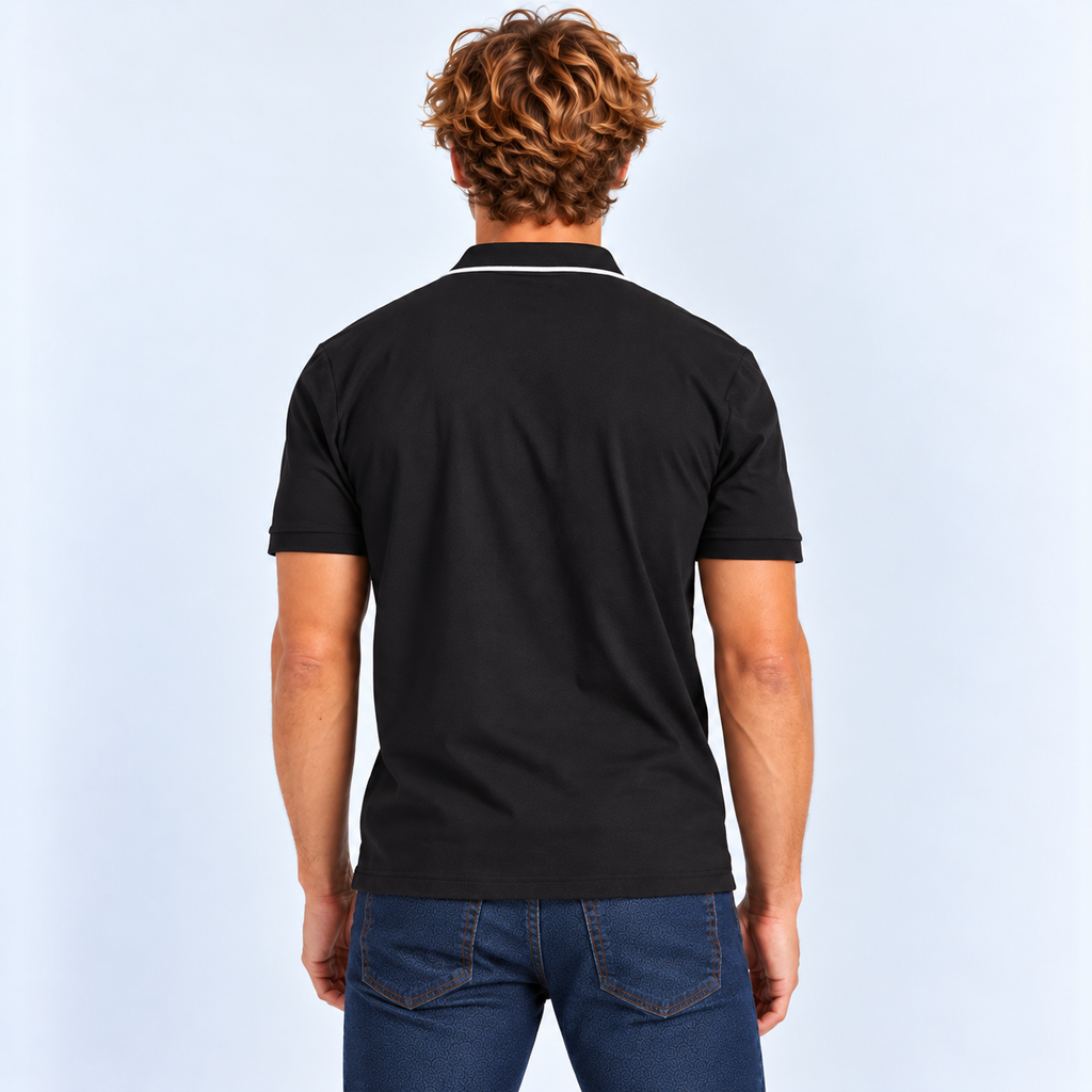 Polera Polo Proper Knit Black