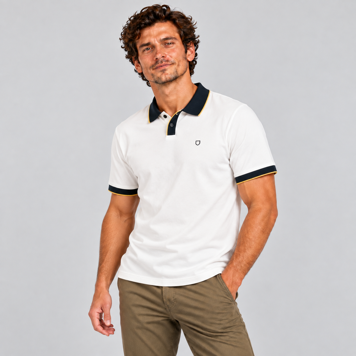 Polera Polo Proper Knit Mojav Off White