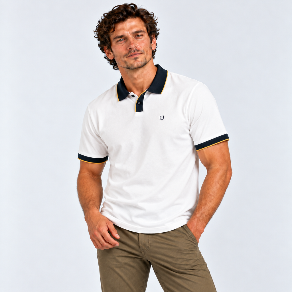 Polera Polo Proper Knit Mojav Off White