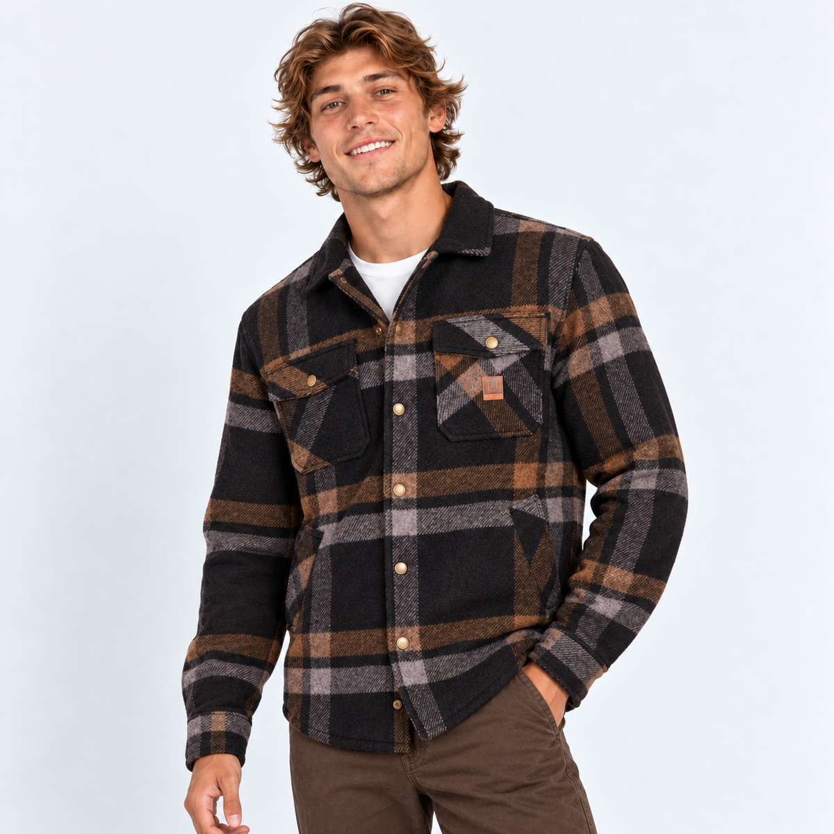 Chaqueta Durham Lines Black Charcoal Desert Palm