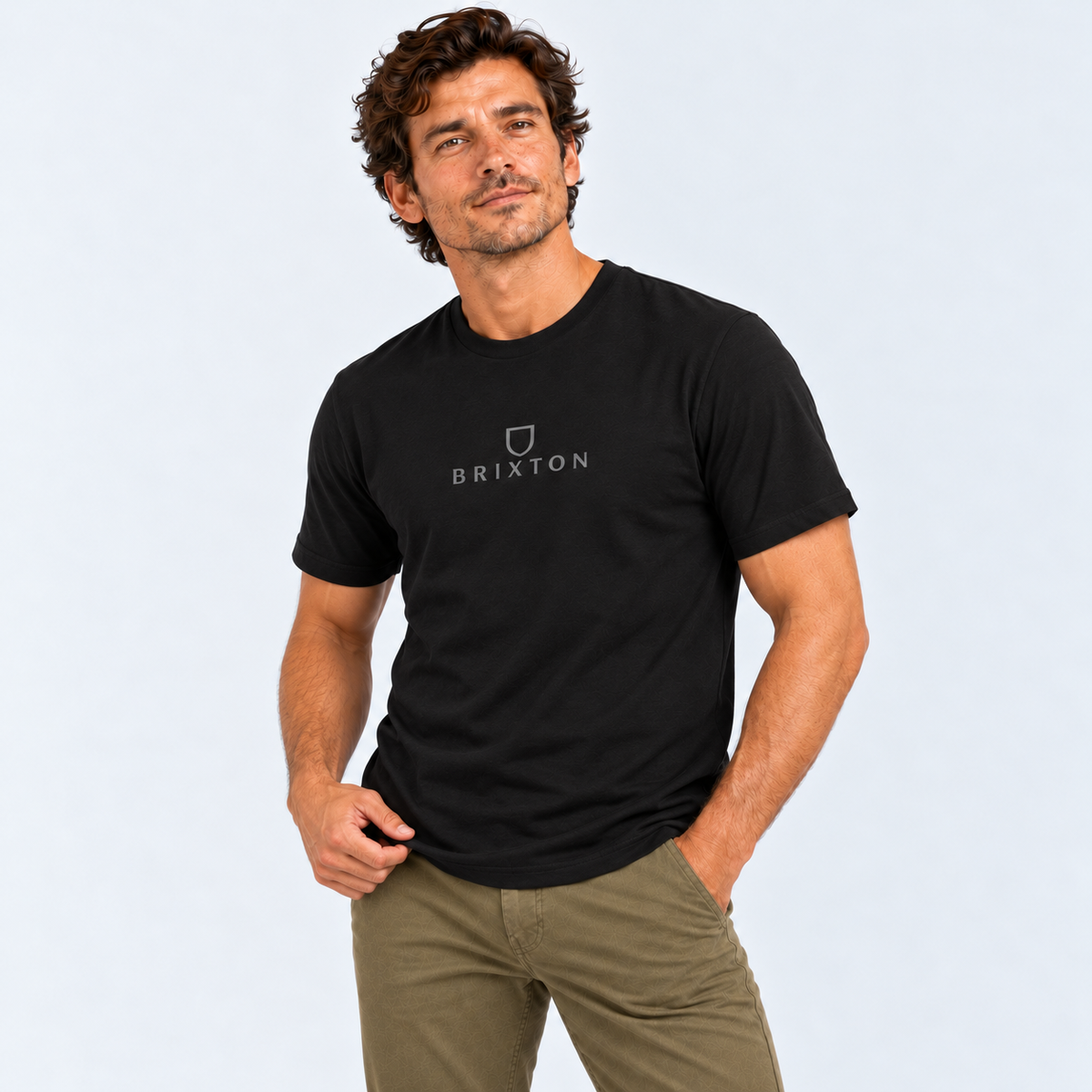 Polera Men Alpha Thread Black Grey