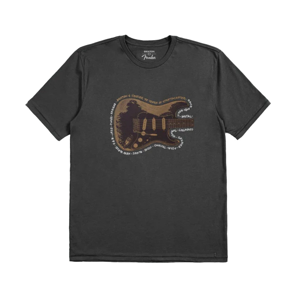 Polera Brixton Fender Strat Black