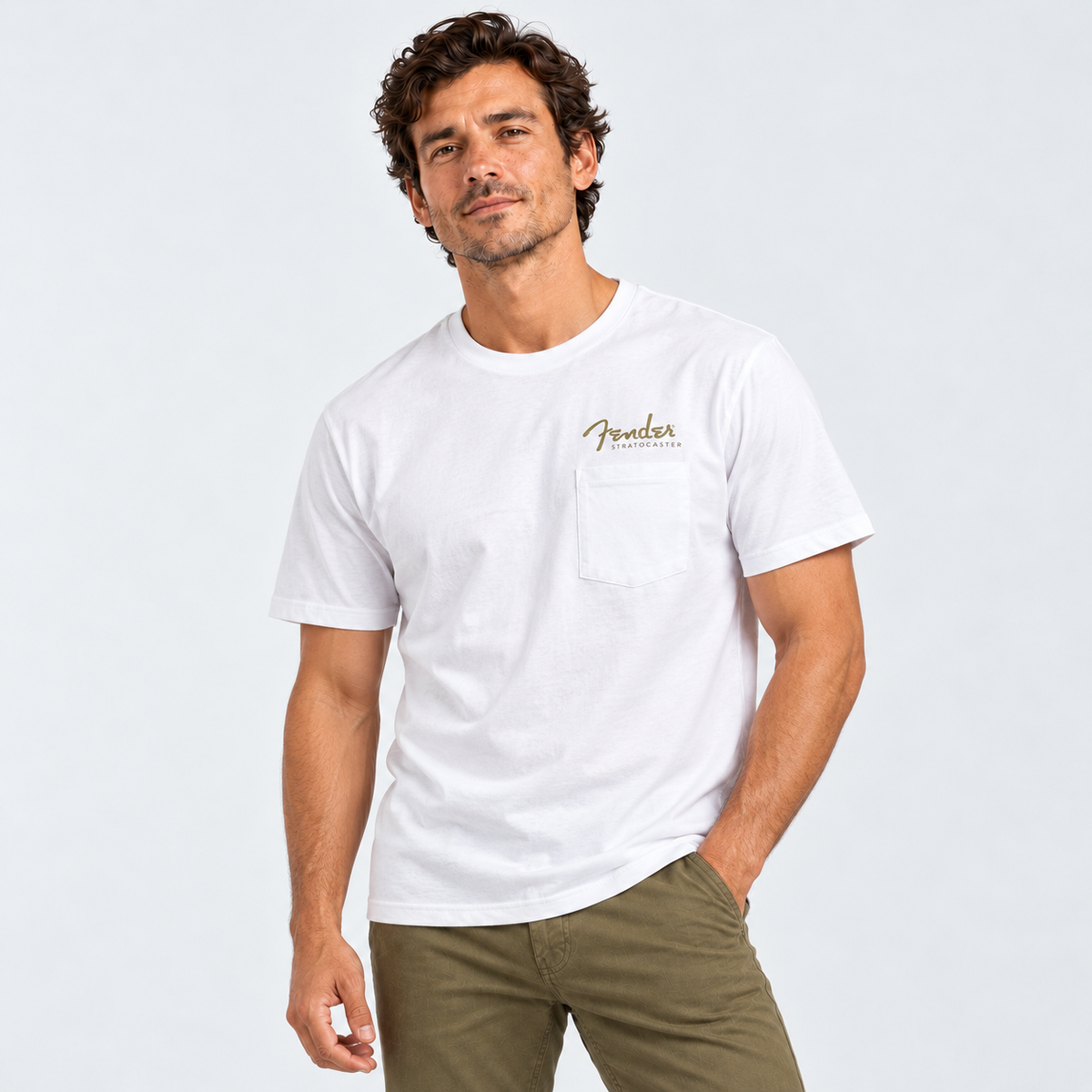 Polera Brixton Fender Volume White