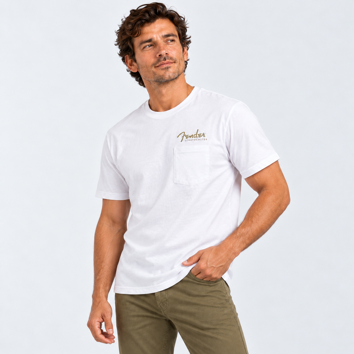 Polera Brixton Fender Volume White