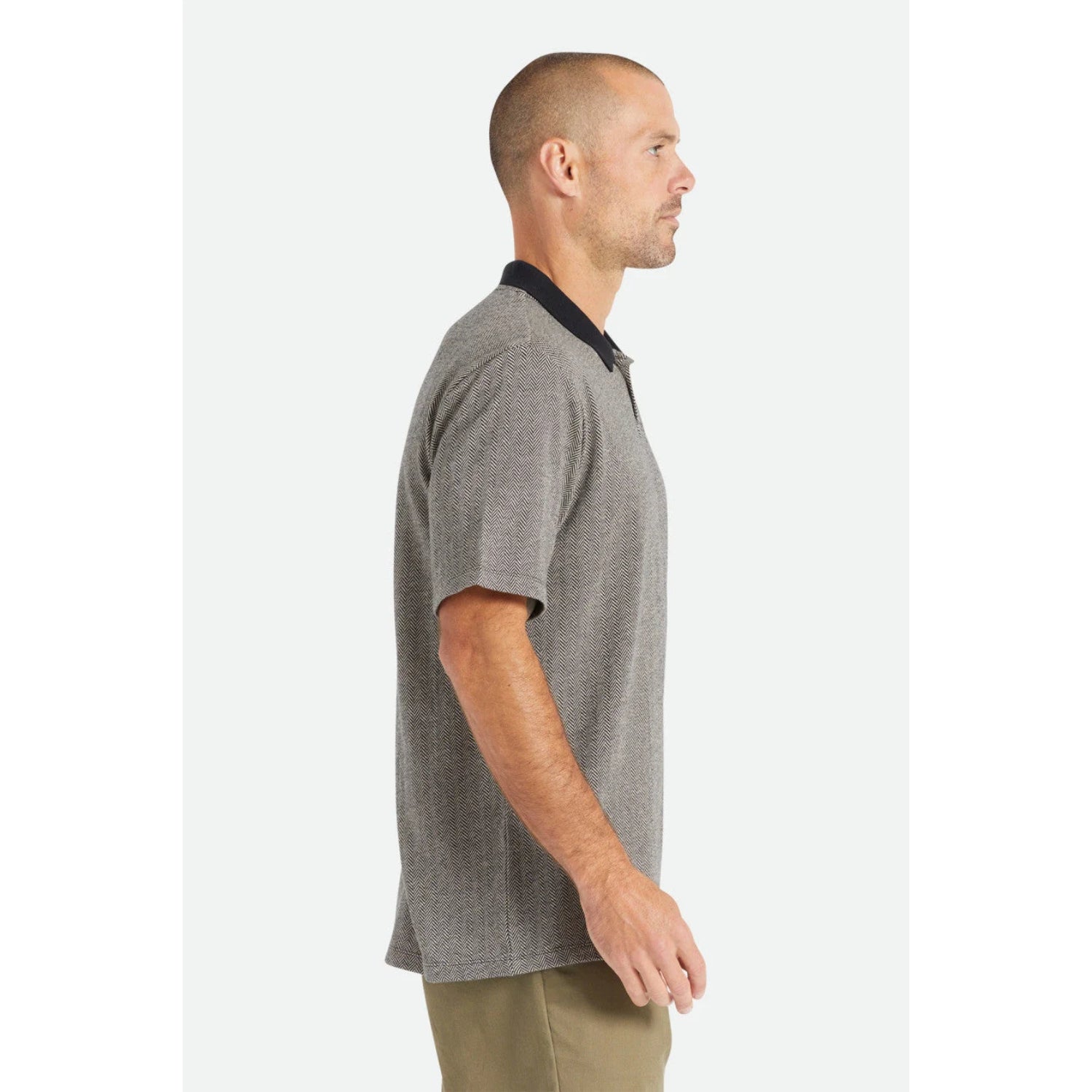 Polera Shield Herringbone Black White