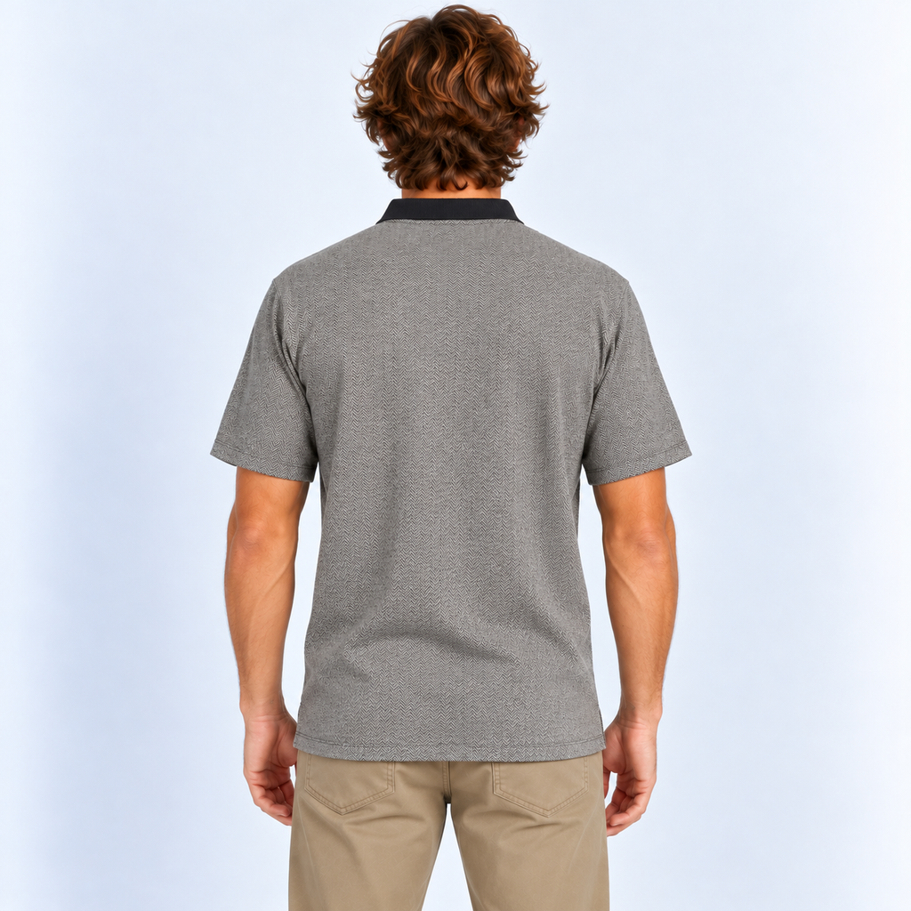 Polera Shield Herringbone Black White
