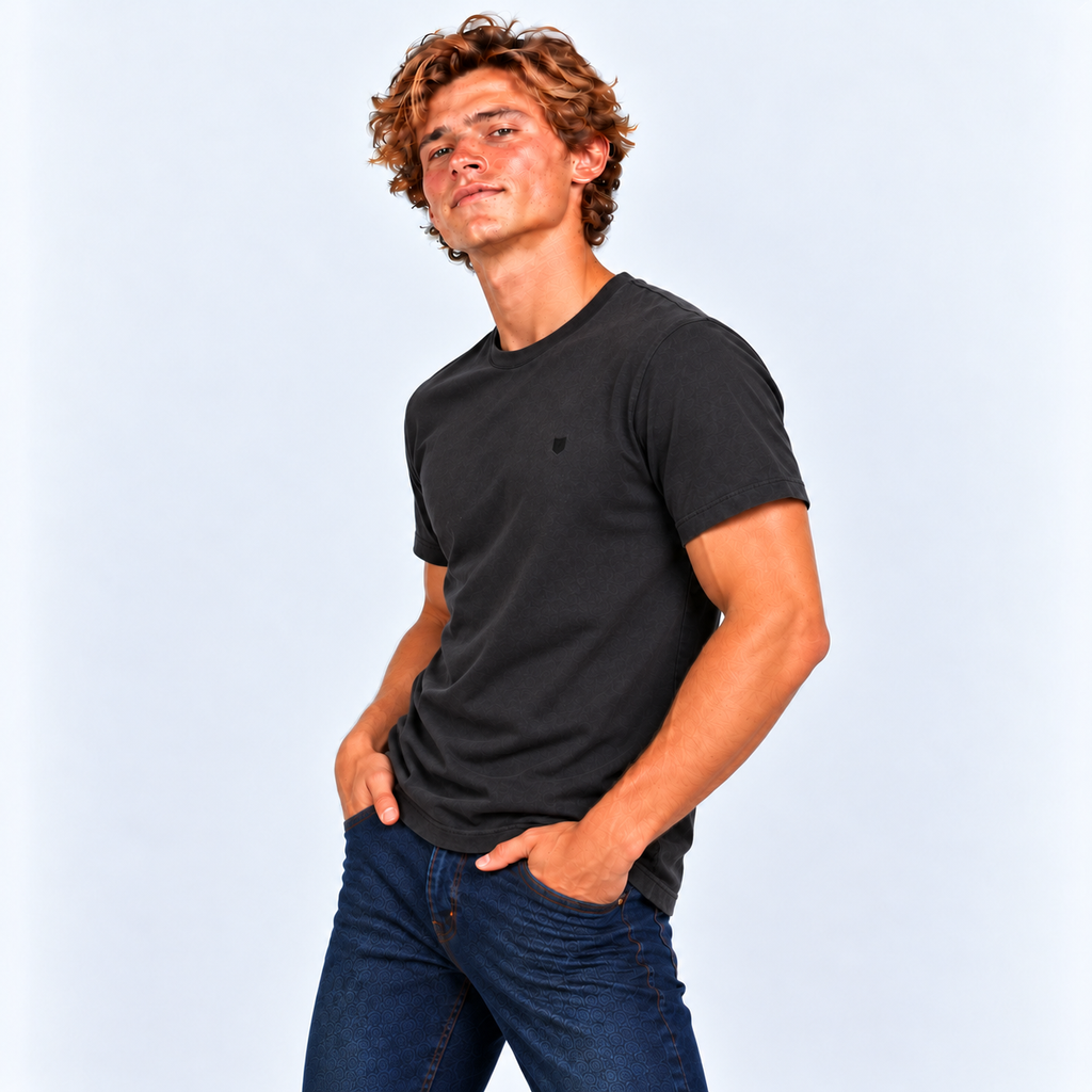 Polera Vintage Reserve Black Vintage Wash