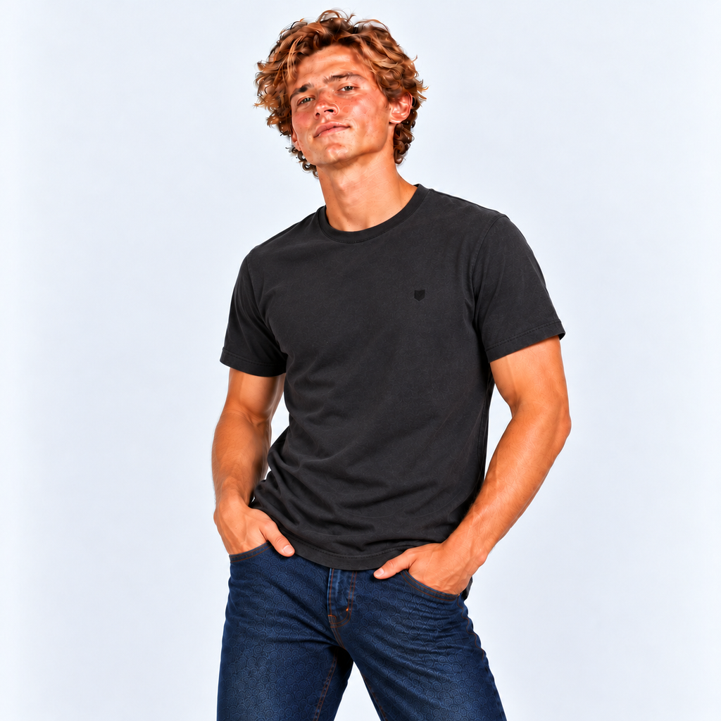 Polera Vintage Reserve Black Vintage Wash