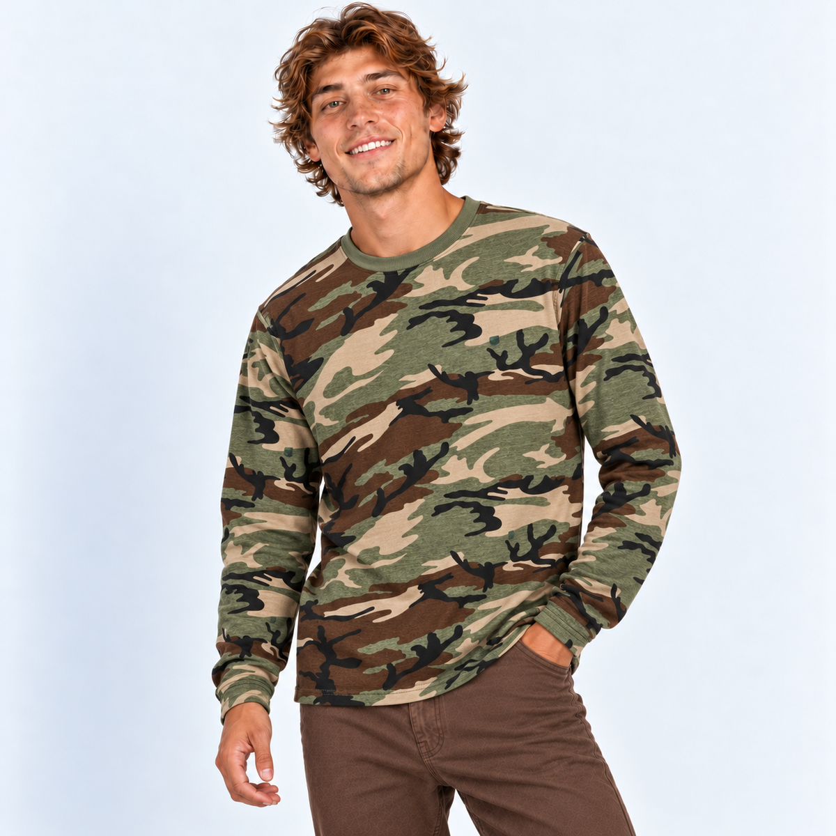 Polera Reserve Camo Long Sleeve Vintage Wash
