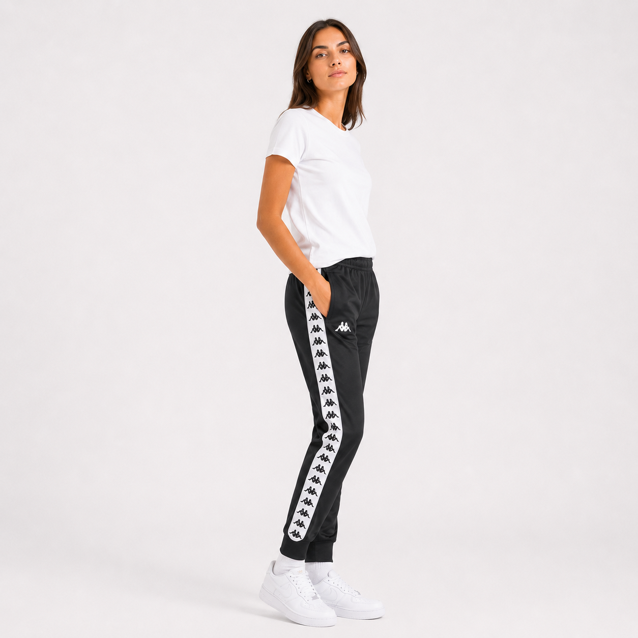 Pantalon 222 Banda Wrastoria Slim Black Kappa