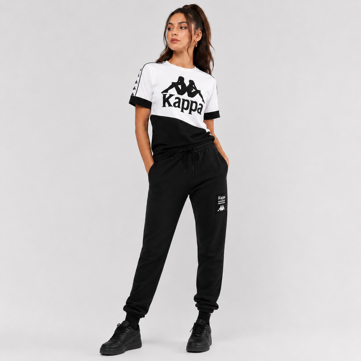 Polera Crop 222 Banda Balimnos Women White Black