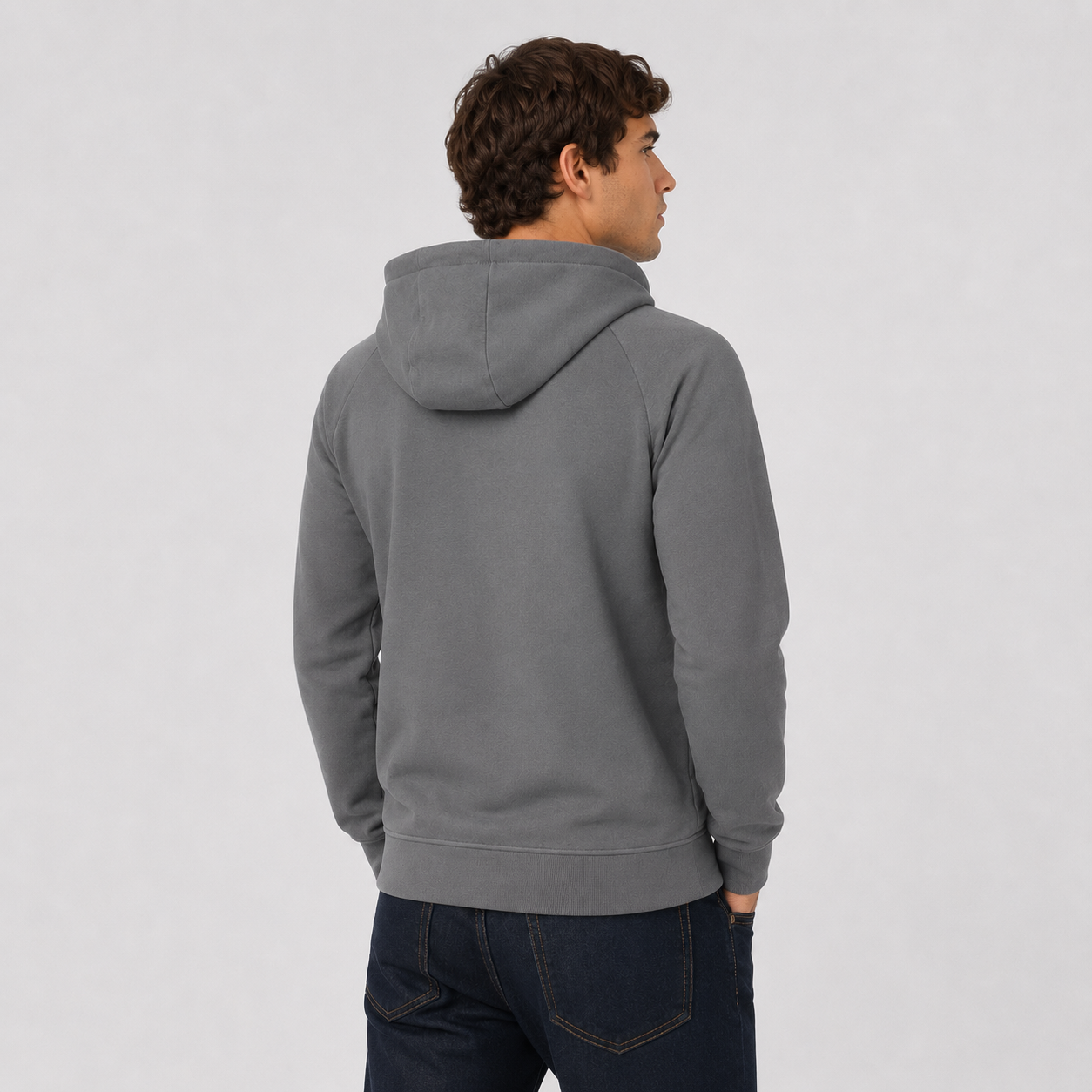 Poleron Men Zipper 222 Banda Zamin 2 Grey Beige
