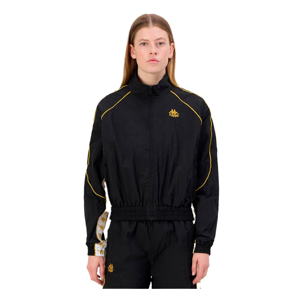 Chaqueta Kappa Women Banda Nolan Black Gold White
