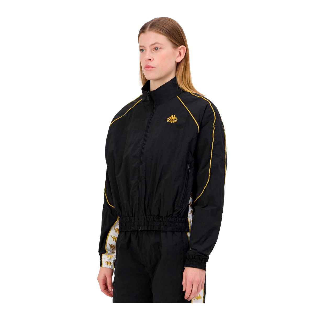 Chaqueta Kappa Women Banda Nolan Black Gold White
