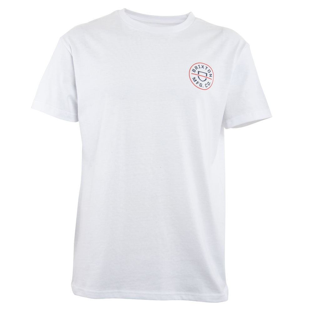 Polera Men White Shield Logo image 0