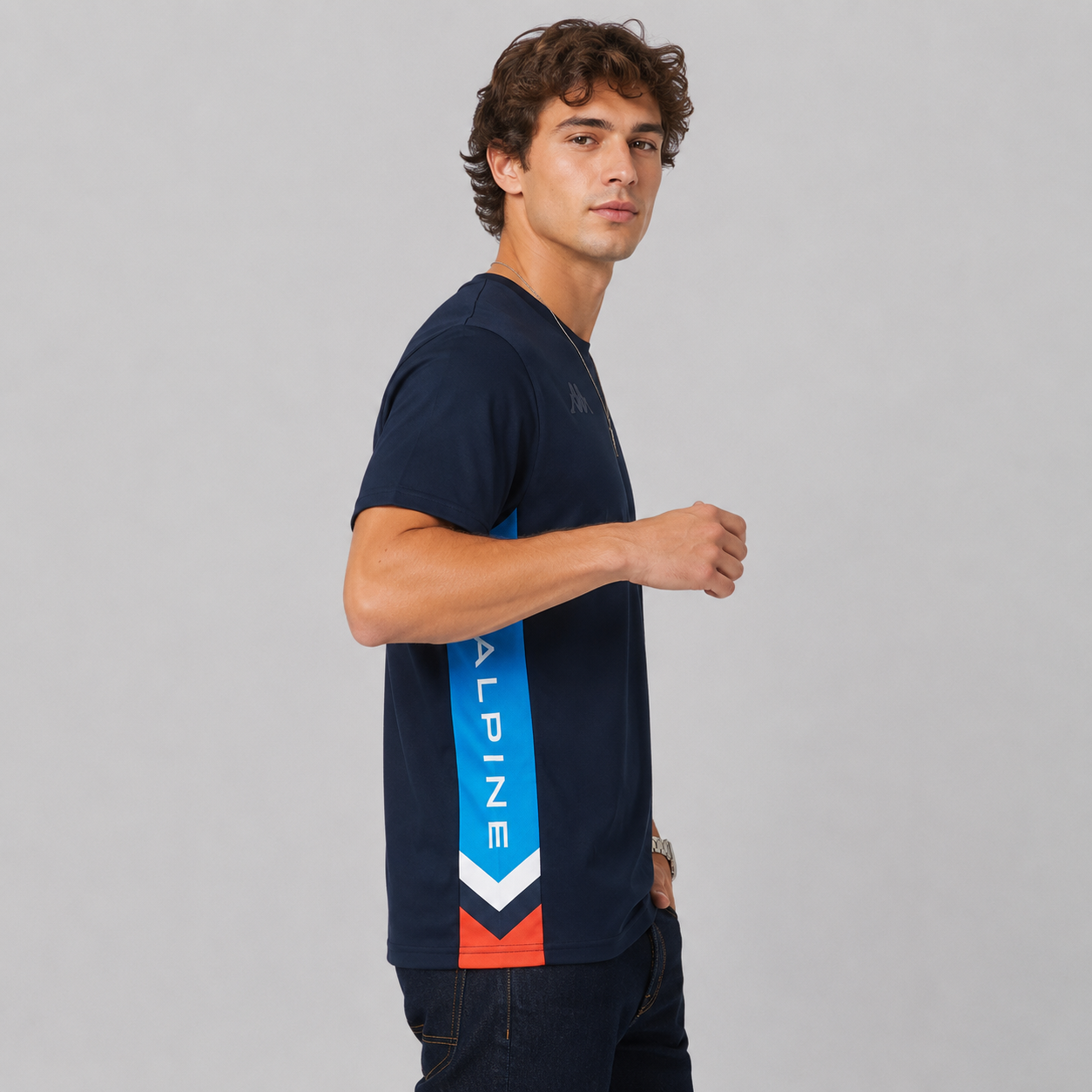 Polera Kappa Men Anser Alpine F1 Blue Navy