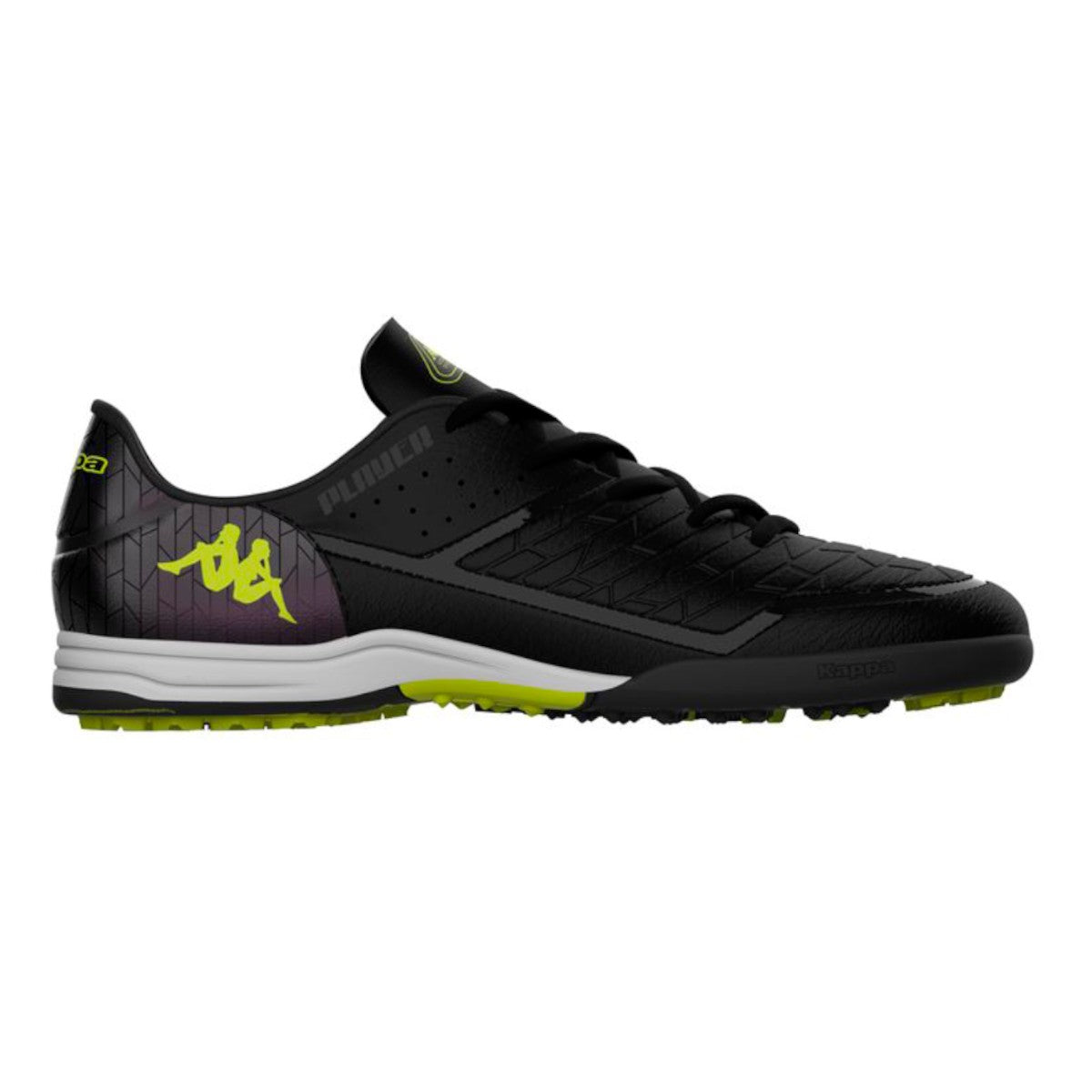 Zapatilla Fútbol Kid Kombat Player Base Black Neon Yellow Turf Ground