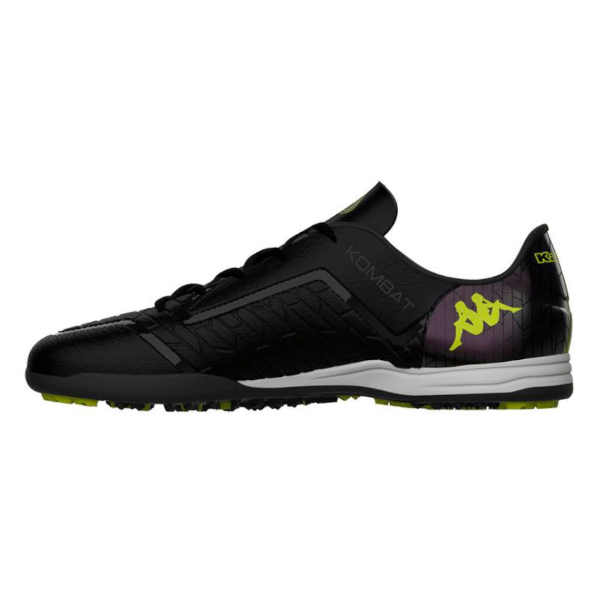 Zapatilla Fútbol Kid Kombat Player Base Black Neon Yellow Turf Ground