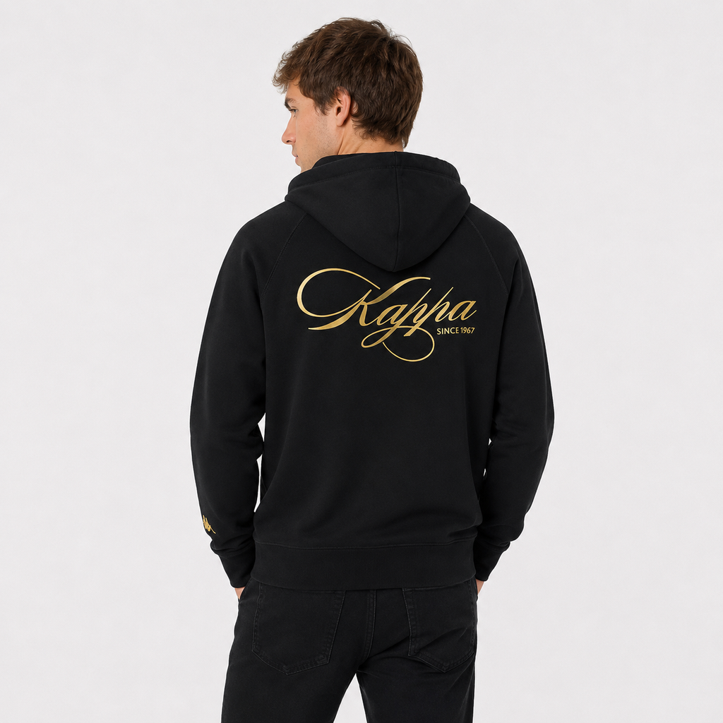 Polerón Kappa Men Authentic Oversize Nilufer Black Yellow Gold Rick