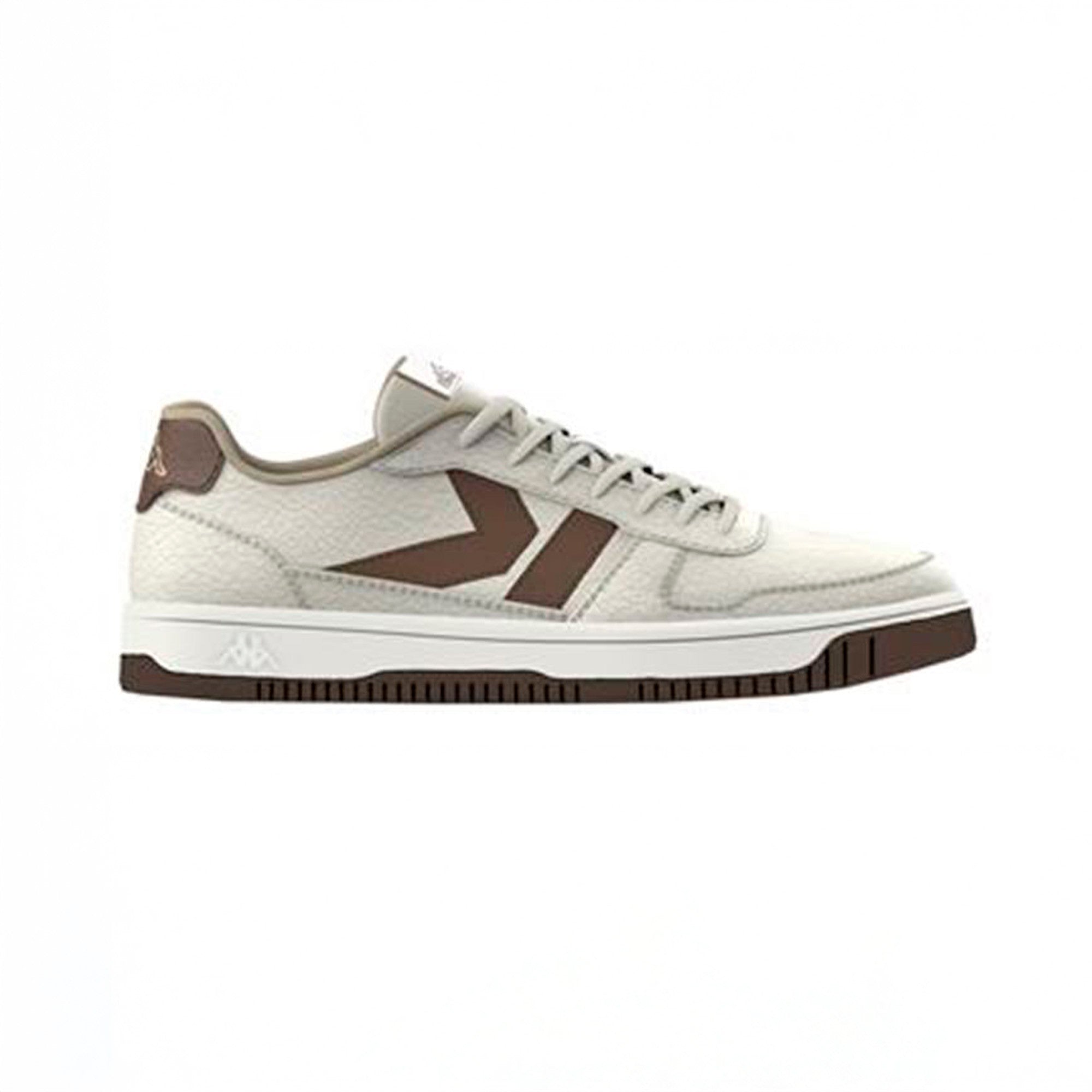 Zapatilla Logo Kappa Karushi White Tofu Brown Coccoa