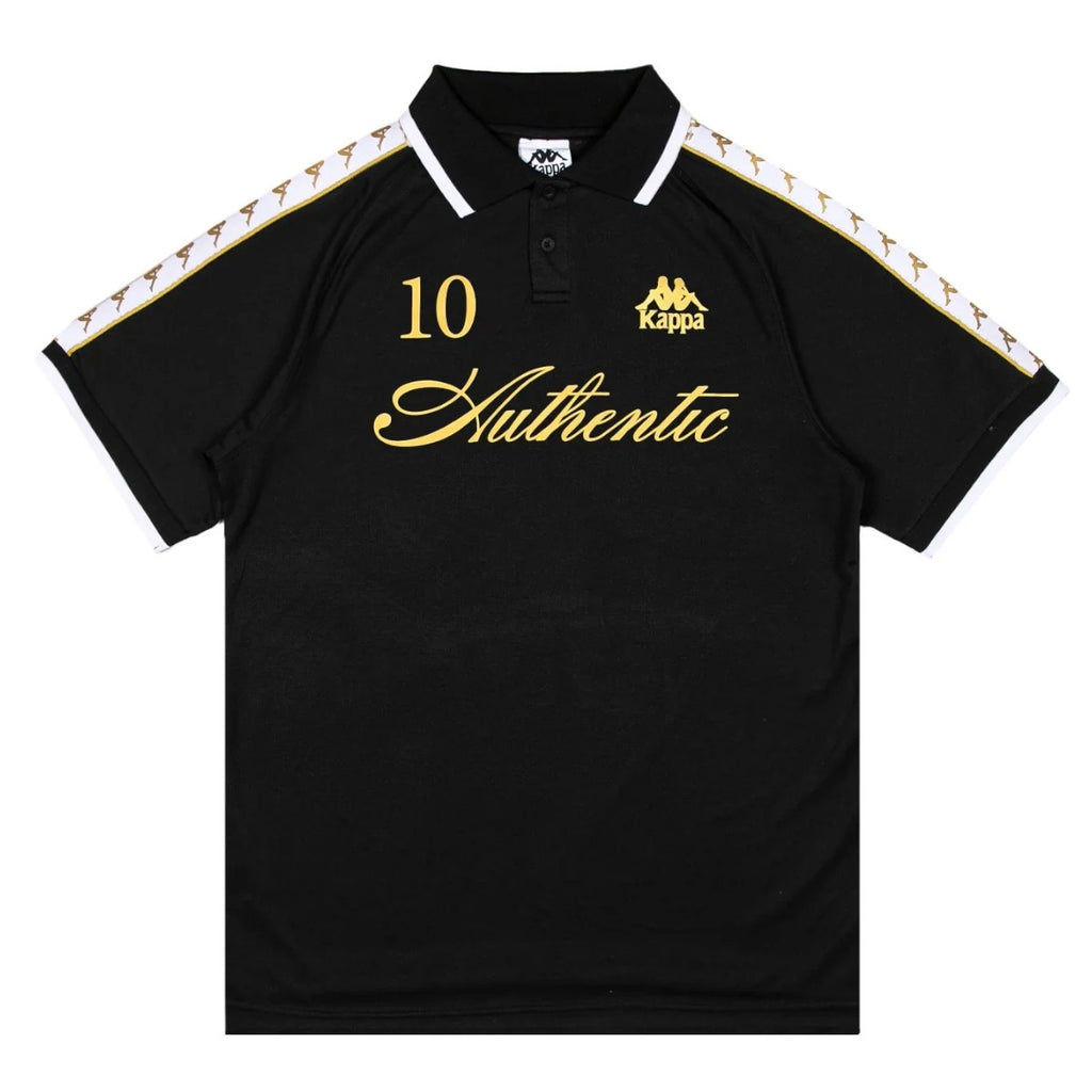 Polera Kappa Men Authentic Banda Notilox Black Gold White