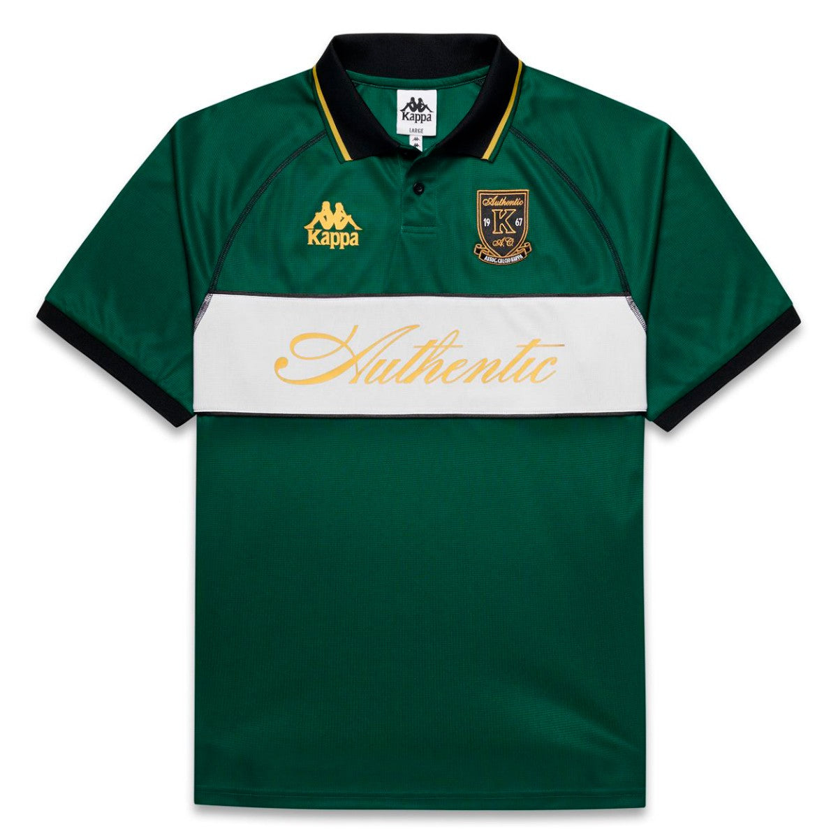Camiseta Kappa Men Authentic Norton Green White