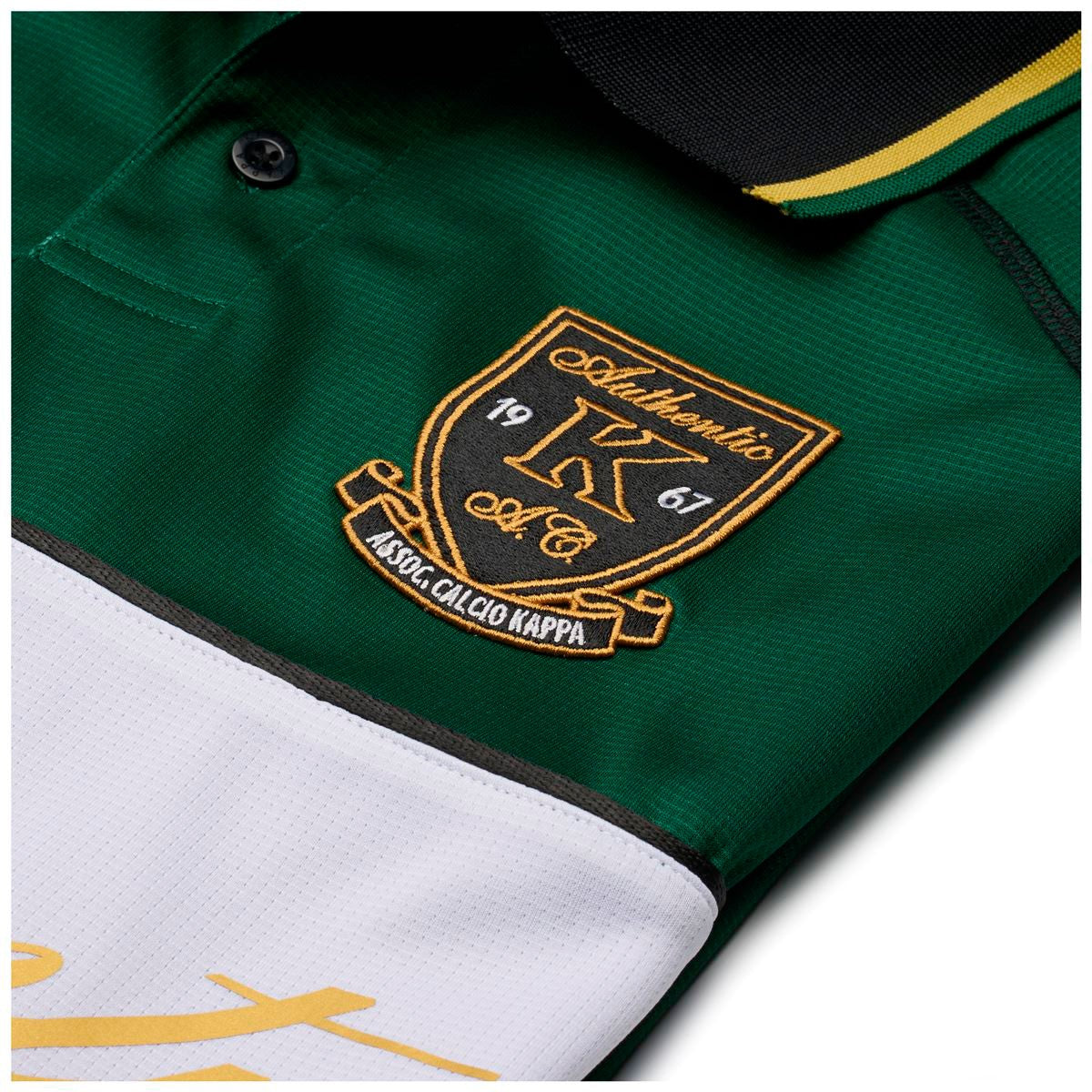 Camiseta Kappa Men Authentic Norton Green White