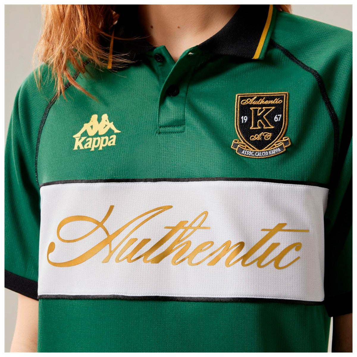 Camiseta Kappa Men Authentic Norton Green White