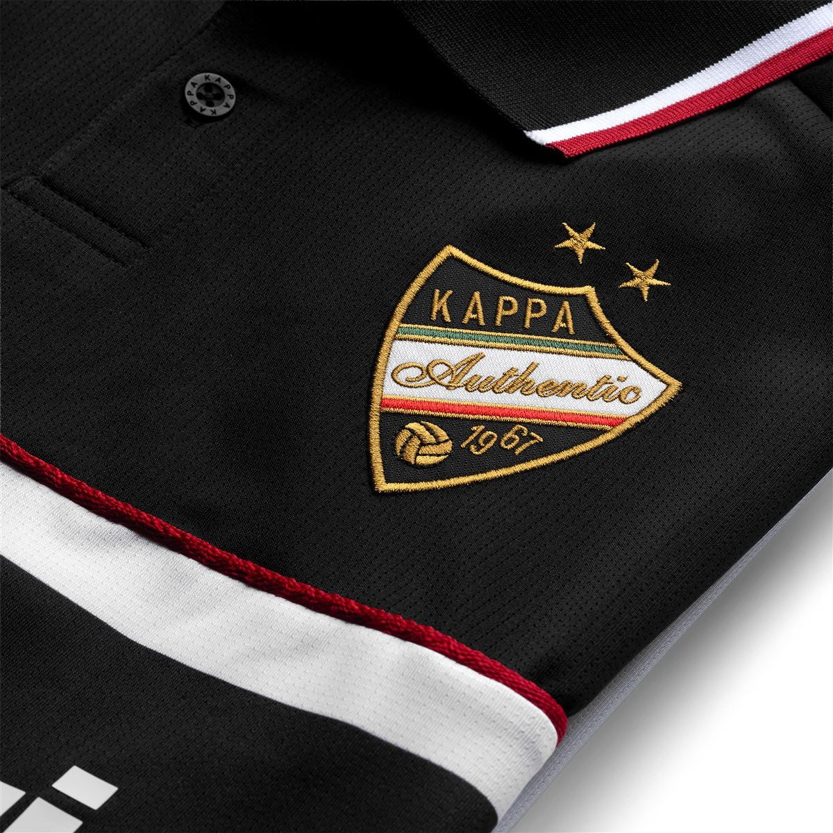 Polera Kappa Authentic 222 Banda Onika Black White