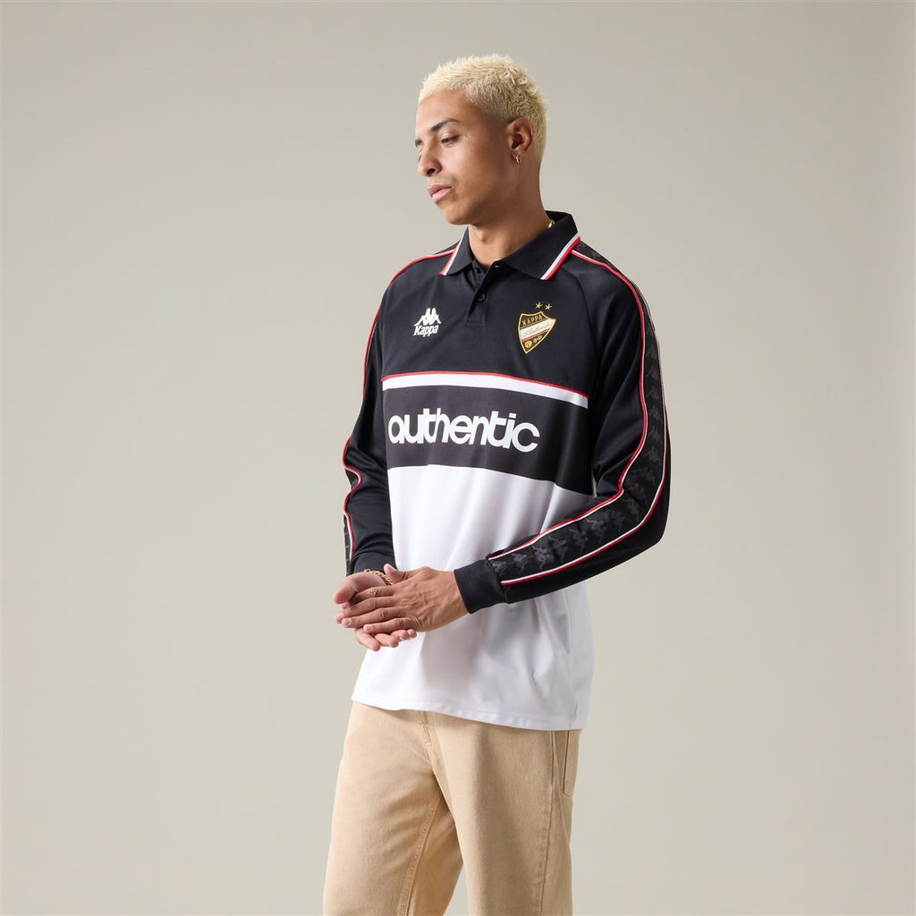 Polera Kappa Authentic 222 Banda Onika Black White