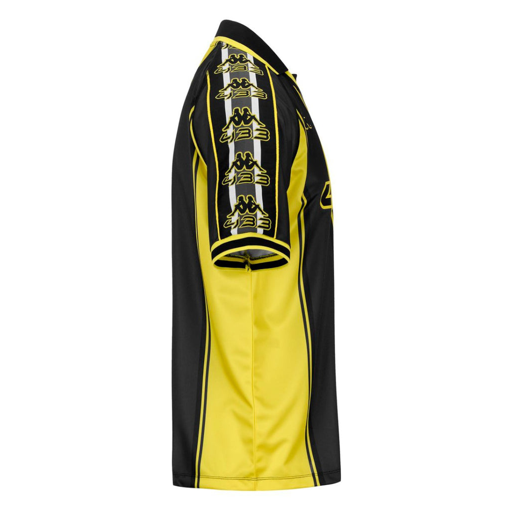 Camiseta Kappa 222 Banda Rombat 433 Oversize Yellow Black