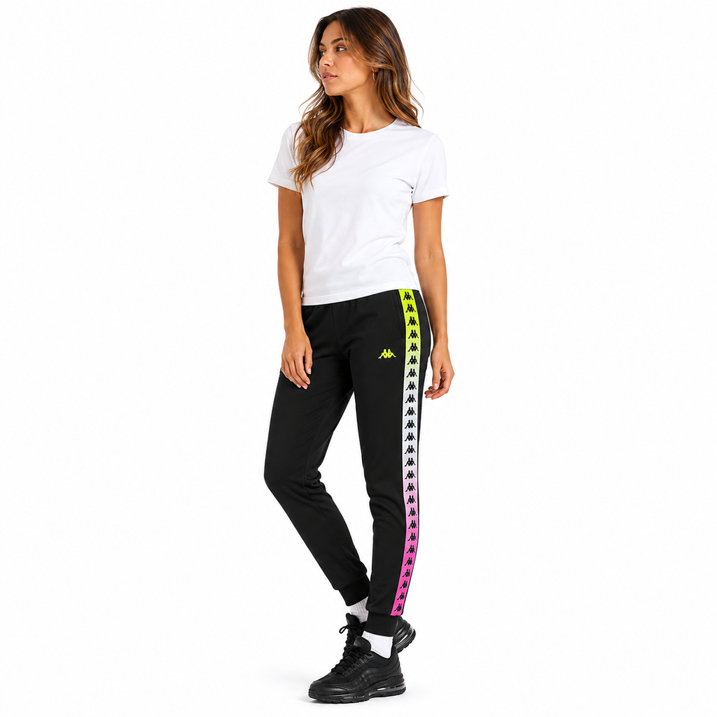 Pantalon 222 Banda Women Wrastoria Degrade Black Fuxia Lime