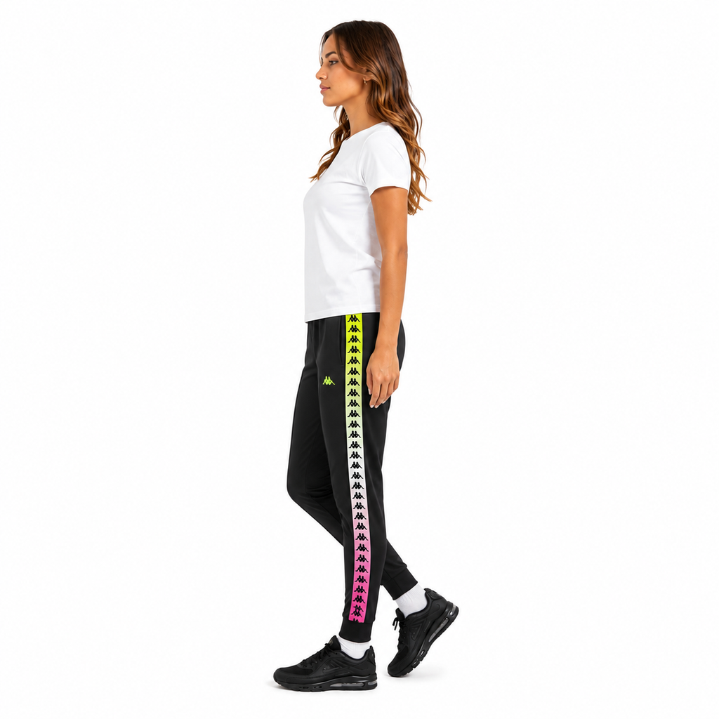 Pantalon 222 Banda Women Wrastoria Degrade Black Fuxia Lime