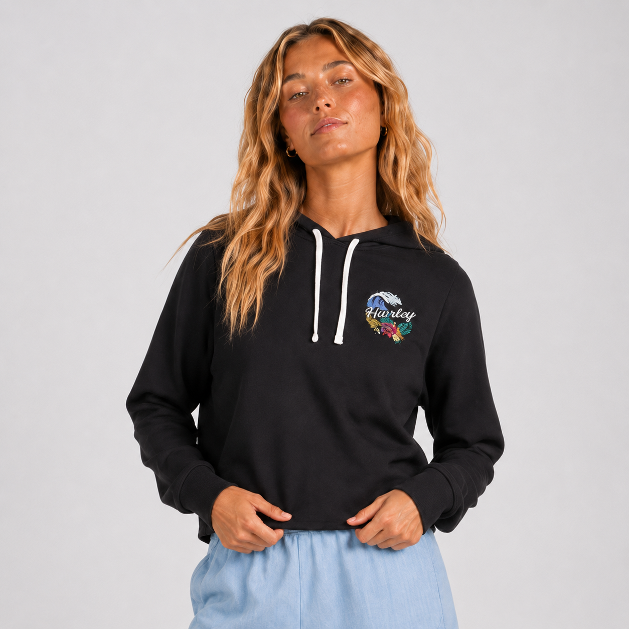 Polerón Tubed Cut Off Hoodie Caviar
