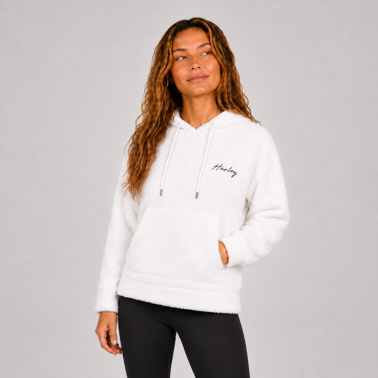 Poleron Teddy Sherpa Pullover Bright White Hurley