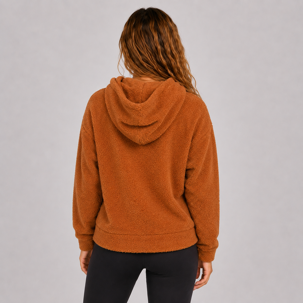 Poleron Teddy Sherpa Pullover Glazging Brown Hurley