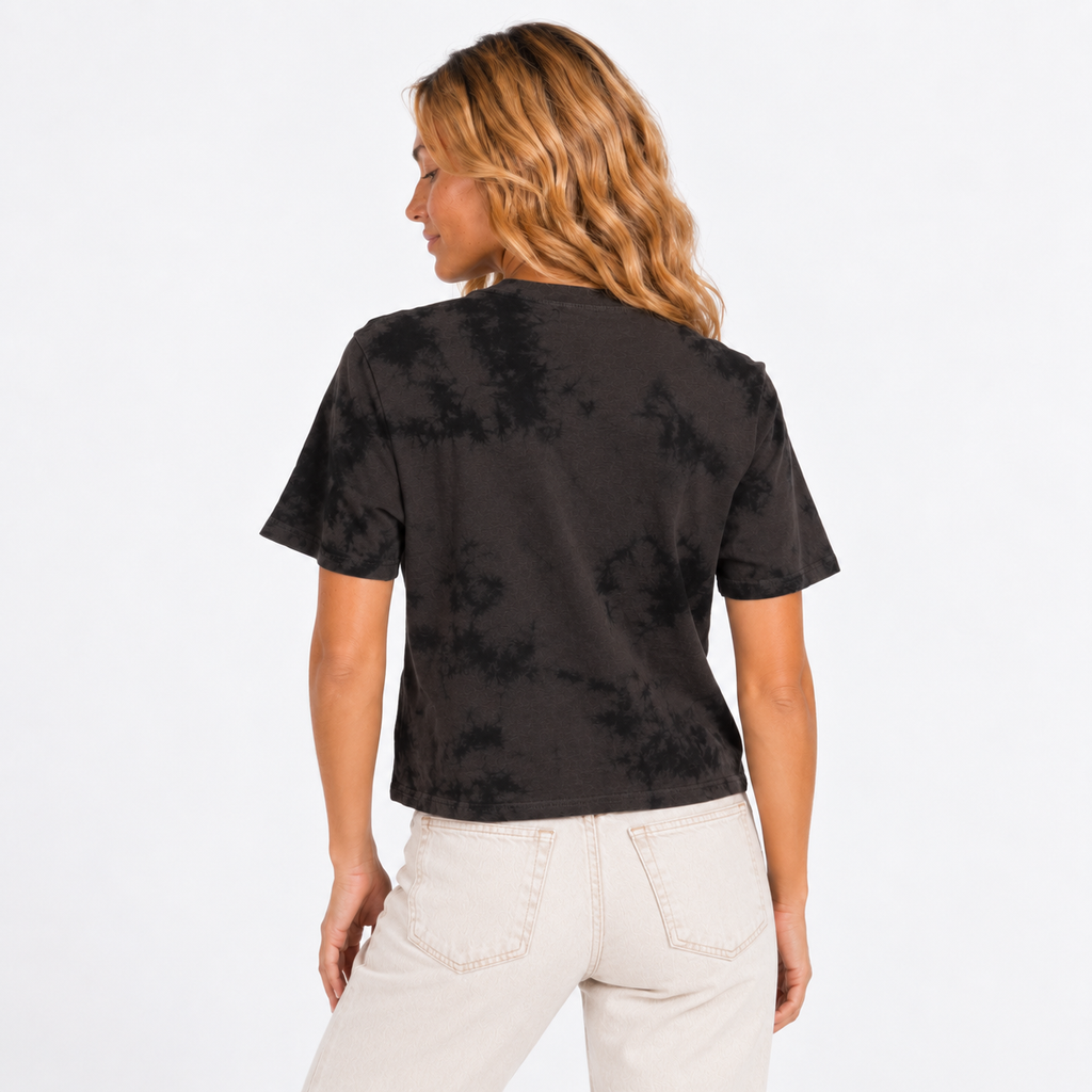 Croptop Mock Neck Tee Vintage Blacked Hurley