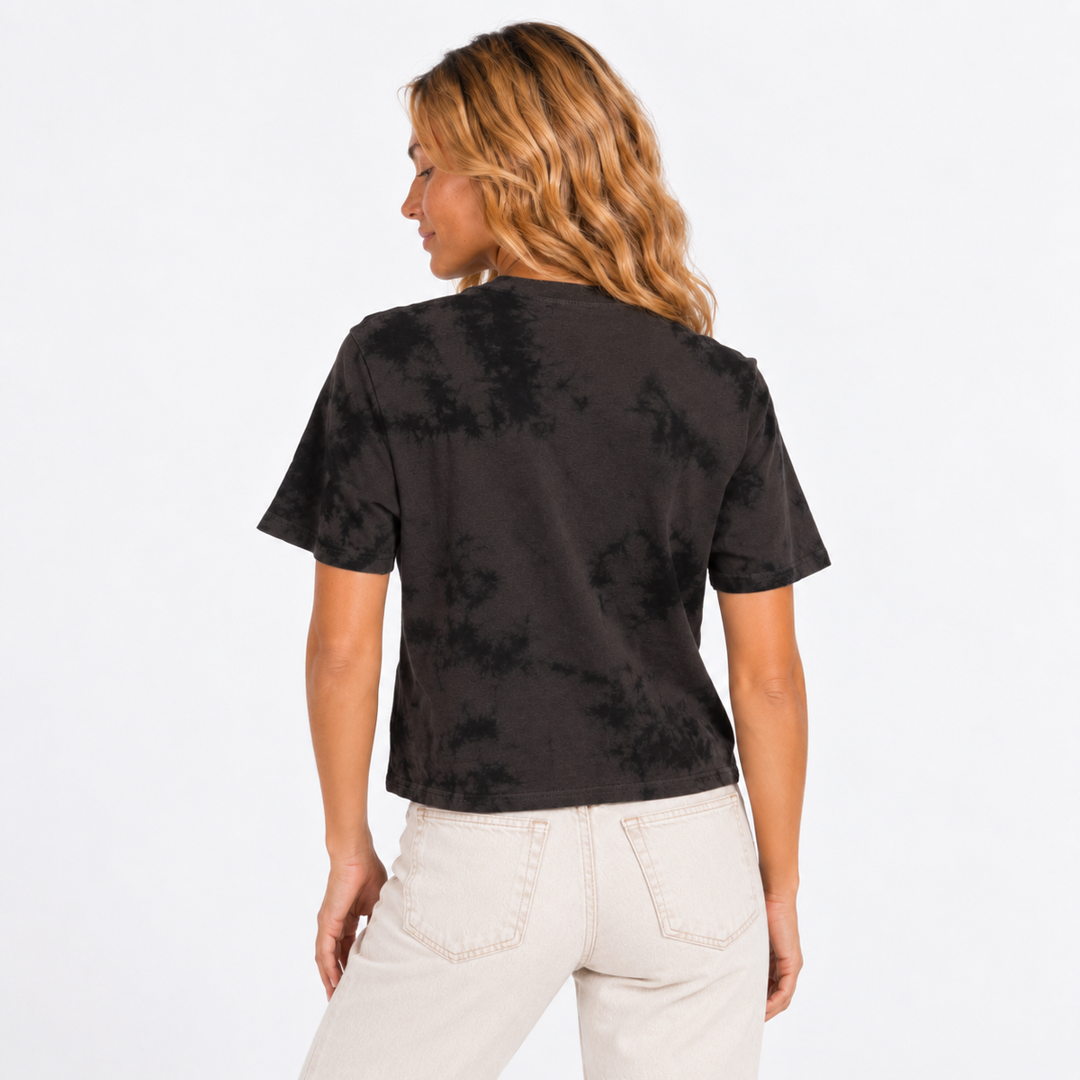Croptop Mock Neck Tee Vintage Blacked Hurley