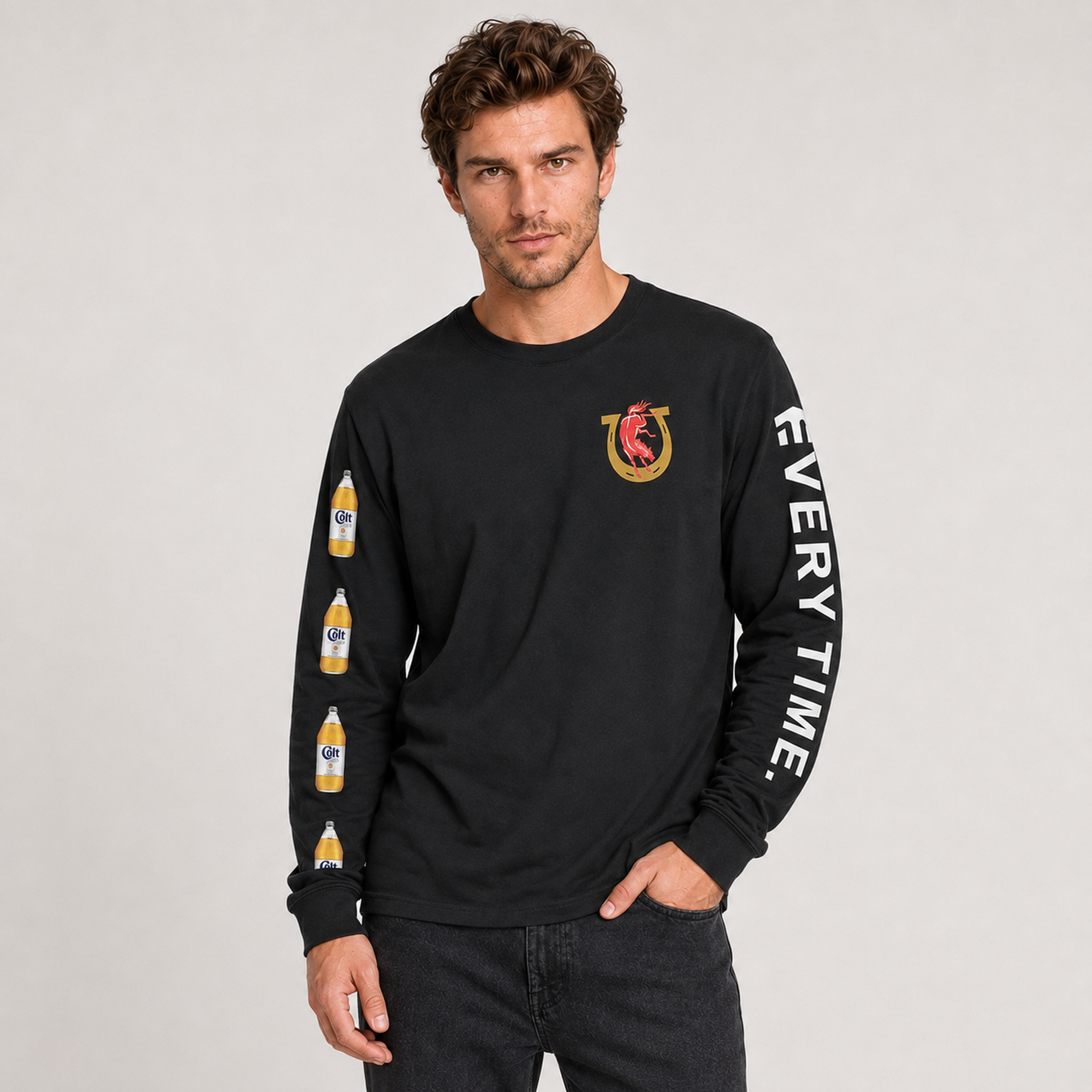 Polera Manga Larga Colt 45 Black