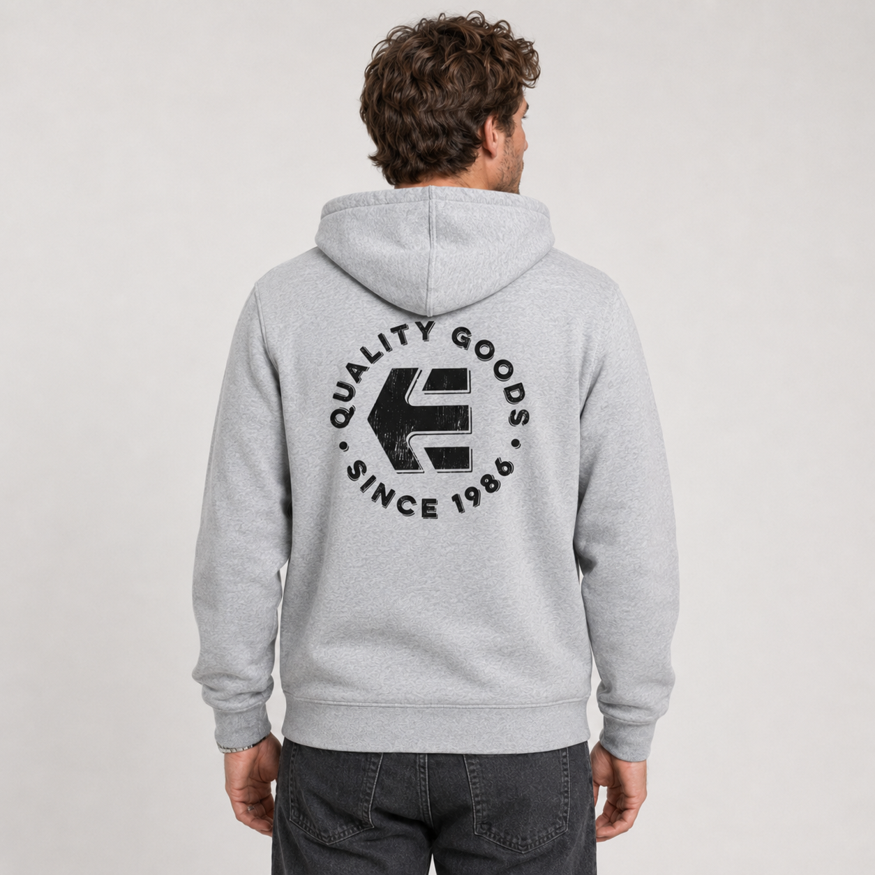 Poleron Men Zipper Since 1986 Hoodie Grey Heather