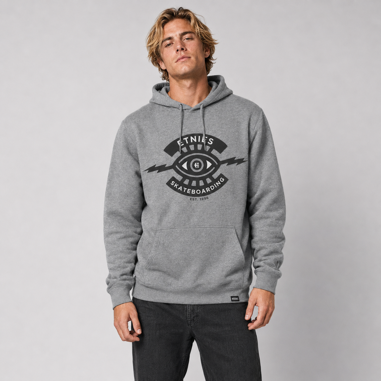 Polerón Jono Wood Hoodie Charcoal Heather