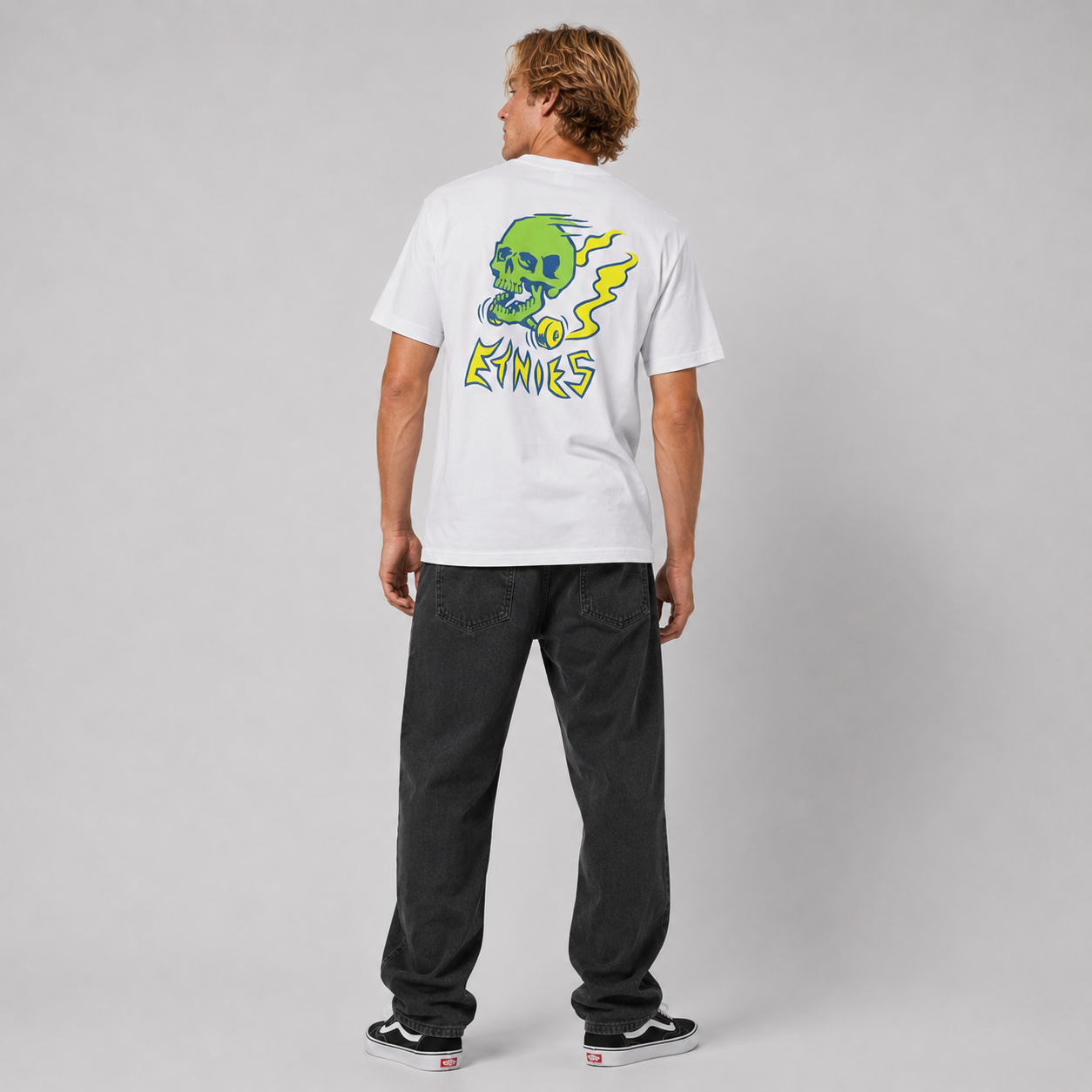 Polera Skate Skull White