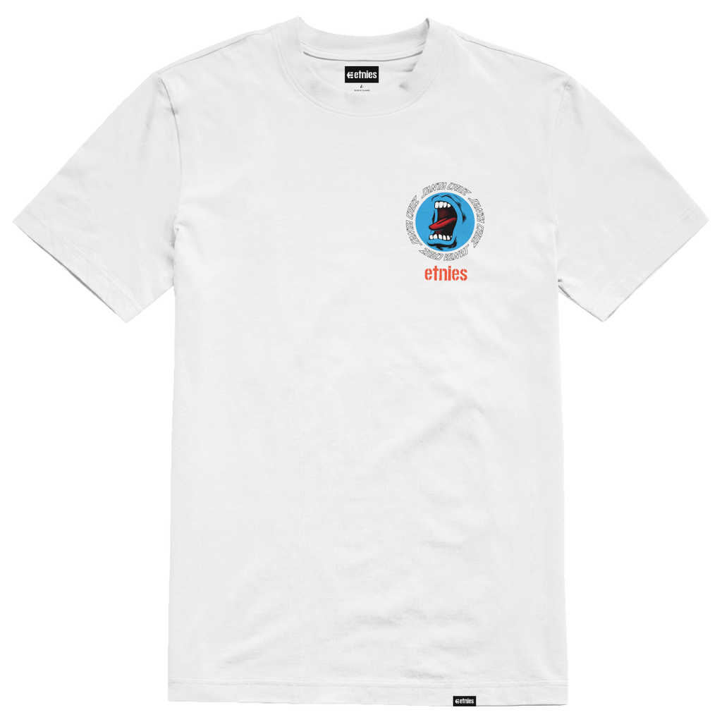 Polera Etnies Screaming Hand White